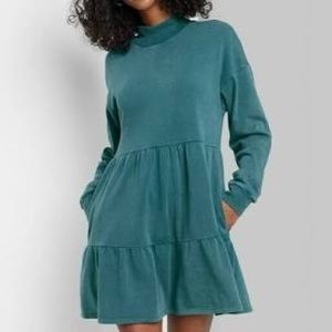 Wild Fable Baby Doll Long Sleeve Sweatshirt Dress